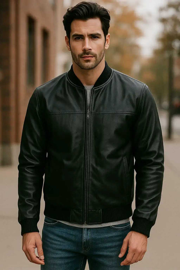 Bomber Sable Surge : Rebel Stitch