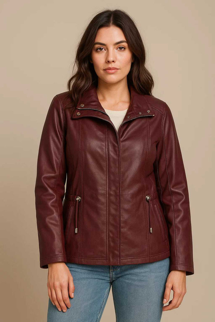 Groove Jacket Red Burgundy Muse Groove Jacket | Burgundy Leather Jacket for Bold Style ...
