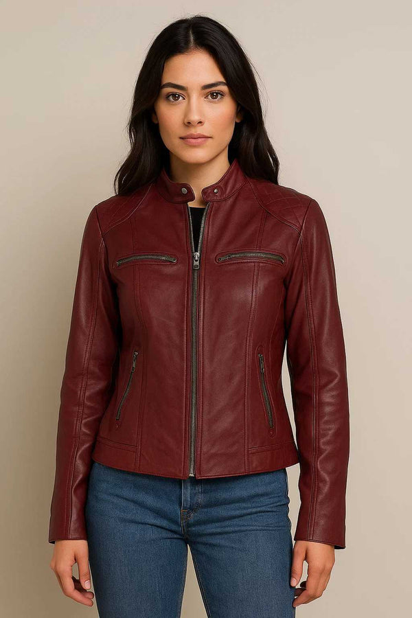 Burgundy Shadow Whisper Jacket